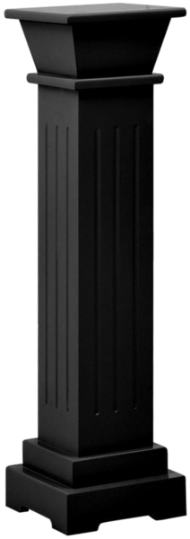 vidaXL Klassischer Säulen-Pflanzenständer Schwarz 17x17x66 cm MDF 323970