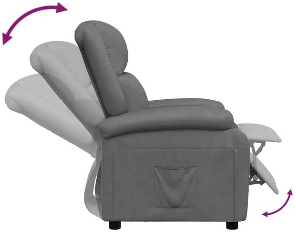 vidaXL Relaxsessel Grau Kunstleder 340172 Bild 6
