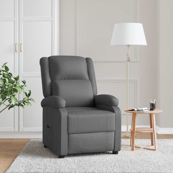 vidaXL Relaxsessel Grau Kunstleder 340172