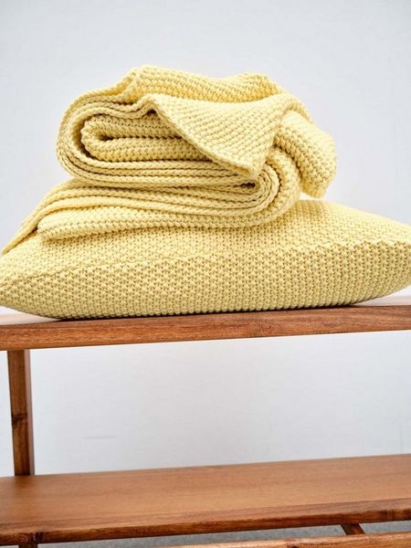 Plaid Nordic knit, Marc O'Polo Home, aus Bio-Baumwolle
