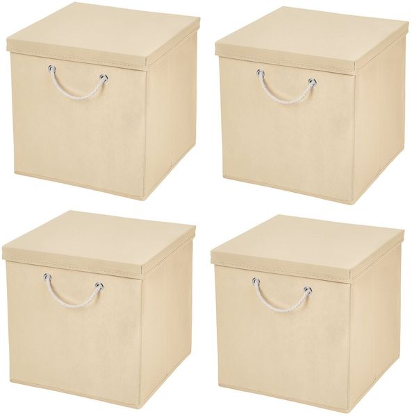 StickandShine Faltbox 4 Stück 30x30 cm perfekt für KALLAX – 19 trendige Farben zur Auswahl