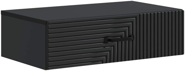 vidaXL Wandmontierter Beistelltisch Schwarz 59 x 34,5 x 17 cm 898656