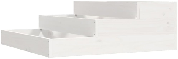 vidaXL Pflanzkübel Weiß 78x78x27 cm Massivholz Kiefer 823907