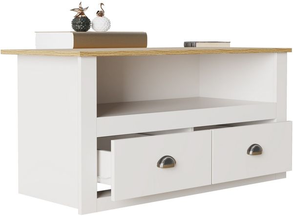 VCM TV-Möbel Balusa 920349 Weiß H. 54 x B. 99 x T. 44 cm