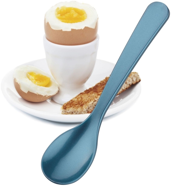 Cilio Eierlöffel Löffel aus Hochwertigem Kunststoff 12cm petrol
