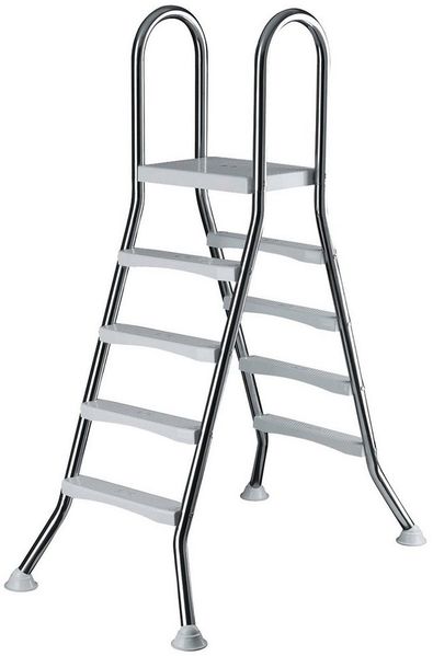 KWAD Poolleiter Edelstahlleiter 4+4 120cm V2A- DA 43mm, 120 cm Höhe