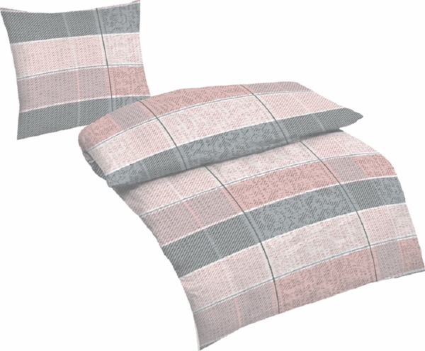 Optidream Microfaser Seersucker Bettwäsche 135x200 cm Bettbezug 135x200 cm Kopfkissenbezug 80x80 cm Klara Rose Bild 7