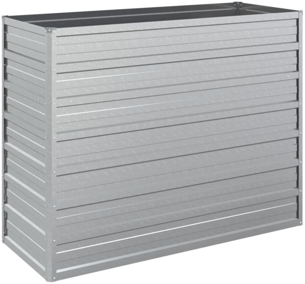 vidaXL Garten-Hochbeet 100x40x77 cm Verzinkter Stahl Silber 316896