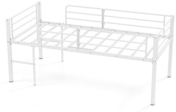 COSTWAY Kinderbett (1-tlg), Hochbett, Bettgestell, mit 2 Leitern, Sicherheitsgeländern Bild 3