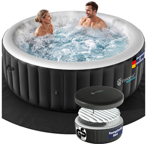 Casaria Whirlpool, aufblasbar 6 Personen winterfest Spa Pool Outdoor Hot Tub bis 42°Crund
