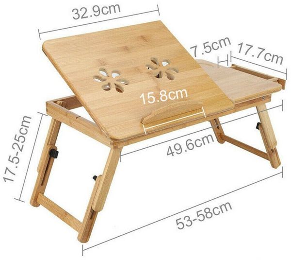 Youyijia Computertisch Laptoptisch 50x30cm Laptop Tisch Betttisch Laptop