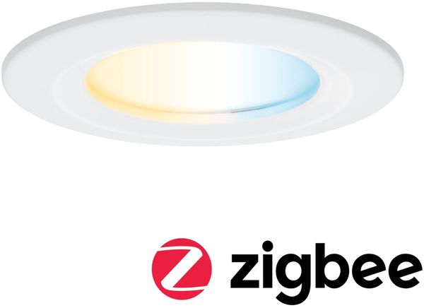 LED Einbauleuchte Nova Coin IP44 rund 78mm Tunable White 6W 530lm 230V Weiß matt Aluminium