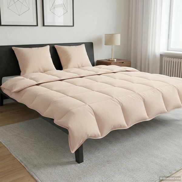 vidaXL Sommerdecke Beige 220x240 cm 100% natürlicher Kapok 42041885