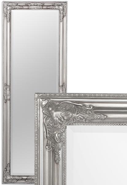 Wandspiegel BESSA silber antik 140x50 cm barock Design Spiegel pompös Holzrahmen