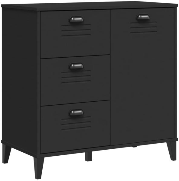 vidaXL Sideboard VIKEN Schwarz 80x40x80 cm Holzwerkstoff 374939
