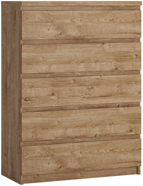Schubkastenkommode mit 5 Schubladen in Eiche Nb. FORTALEZA-129, B/H/T ca. 82,8/113,9/40 cm