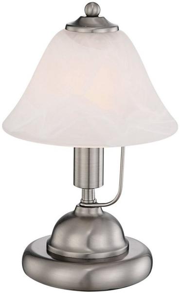 GLOBO LIGHTING Tischleuchte, Tischleuchte mit Touchdimmer Tischlampe Nickel matt Höhe 27 cm