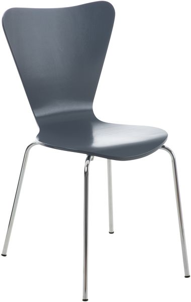 Besucherstuhl BERLIN - Holz Grau 45x49x85 cm | Besucherstühle Konferenzstuhl Wartezimmerstuhl Bürostühle Bürostuhl Konferenzraum Wartezimmer