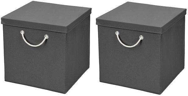 StickandShine Faltbox 2 Stück 30x30 cm perfekt für KALLAX – 19 trendige Farben zur Auswahl