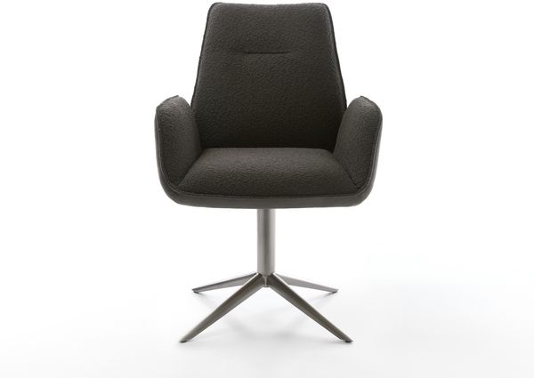 Drehstuhl Zoa-Flex Materialmix Schwarz Fußkreuz Graphit 360° drehbar Wippfunktion Taschenfederkern Bild 2