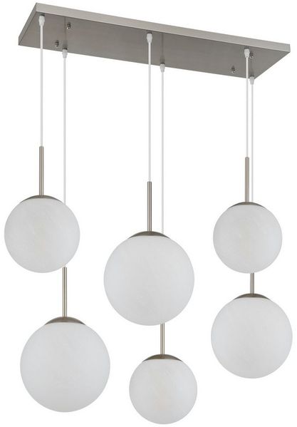 NOWA Pendelleuchte KOP, ohne Leuchtmittel, Hängeleuchte, Hängeleuchte, Glaskugeln opal, alabaster Optik