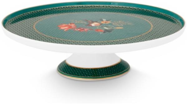 PiP Studio Servierplatte Winter Wonderland mini Kuchenplatte bird green 21c, Porzellan, (Platten), Mini Cake Tray Winter Wonderland Bird Green 21cm