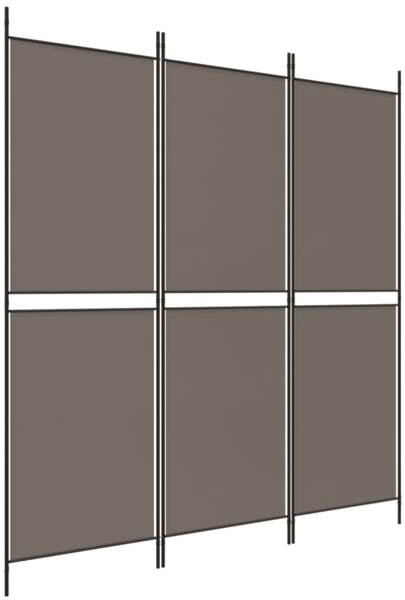 vidaXL 3-tlg. Paravent Anthrazit 150x200 cm Stoff 350228
