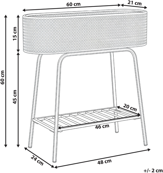 Pflanzenständer LINNAEA Metall 60 cm Weiß
