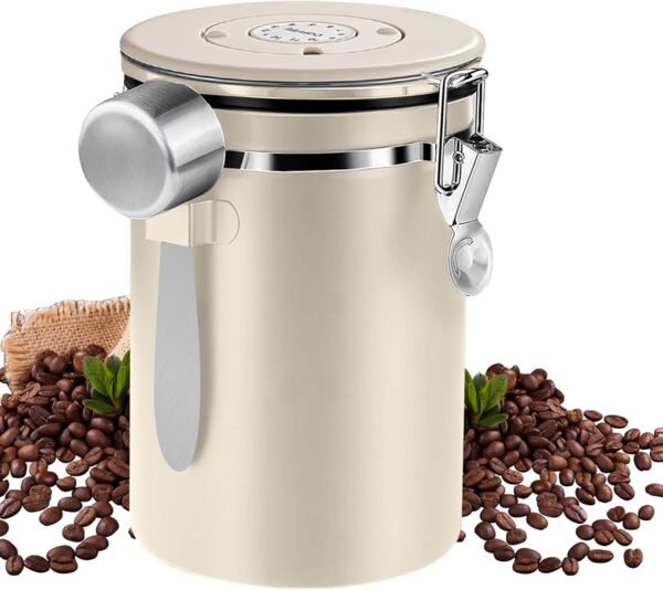 GLIESE Kaffeedose Luftdichter Kaffeebehälter 1,8L aus Edelstahl