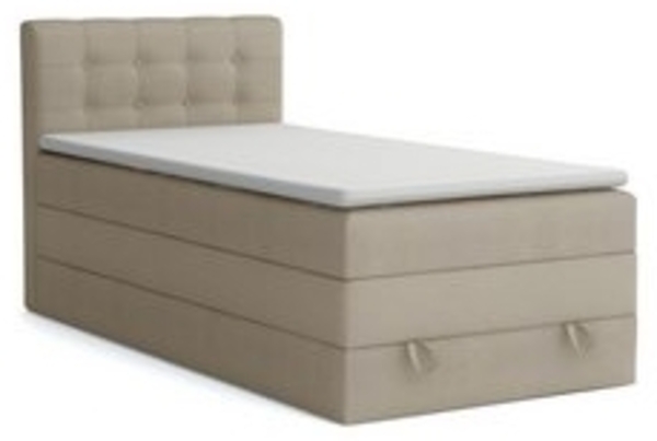 Deine Möbel 24 Boxspringbett JUNG 1 Polsterbett Komplettbett Hotelbett inkl. Topper (für Jugendliche Jugendbett Hellgrau Grau Anthrazit Schwarz Beige, 3-St, Bonellfederkernmatratze H3 Taschenfederkernmatratze H4), 90x200 100x200 120 cm Einzelbett Boxsp... Bild 6