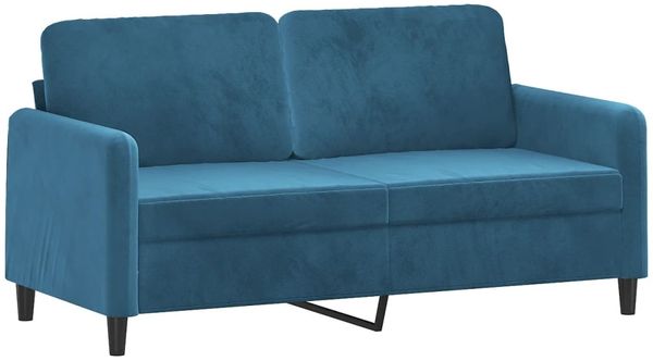 vidaXL 2-tlg. Sofagarnitur mit Kissen Blau Samt 3202003 Bild 4