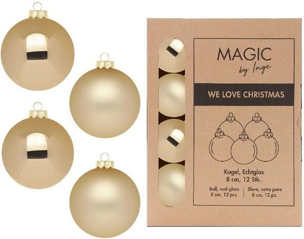 MAGIC by Inge Weihnachtsbaumkugel Christbaumkugeln aus Glas, 12 x 8 cm, Weihnachtsbaumkugeln