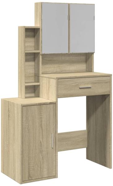 vidaXL Schminktisch mit Schrank Sonoma-Eiche 80x35x132 cm 848236
