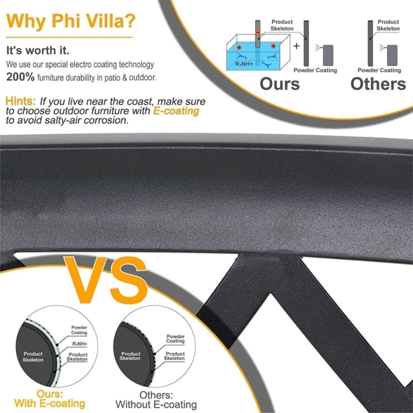 PHI VILLA Gartenmöbel Set 6 Personen Terrasse Essgruppe Bild 5