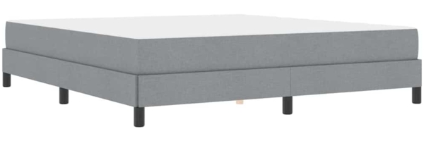 vidaXL Boxspringbett mit Matratze Hellgrau 180 x 200 cm Stoff 3398507