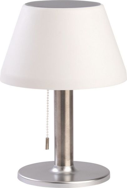 BOLD LED Tischlampe Akku Outdoor/LED Tischleuchte kabellos/Solarlaterne für außen (USB-C Anschluss + Solar | Akku für bis zu 6Std Laufzeit | IP44 Terrassen Lampe | 3stufig dimmbar & Nachtlicht)