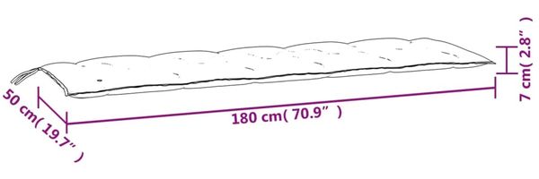 vidaXL Gartenbank-Auflagen 2 Stk. Hellblau 180x50x7 cm Oxford-Gewebe 361720 Bild 9