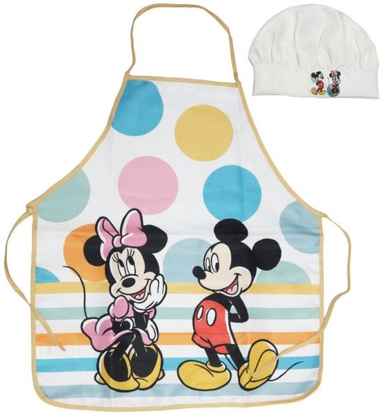 Disney Kochschürze Disney Minnie Mickey Maus Kinder Backschürze mit Mütze, (2-tlg), 3 bis 6 Jahre