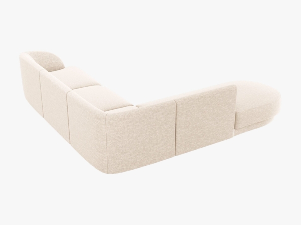 Micadoni Ecksofa Miley 6-Sitzer Links Chenille Eden Elfenbein Bild 3