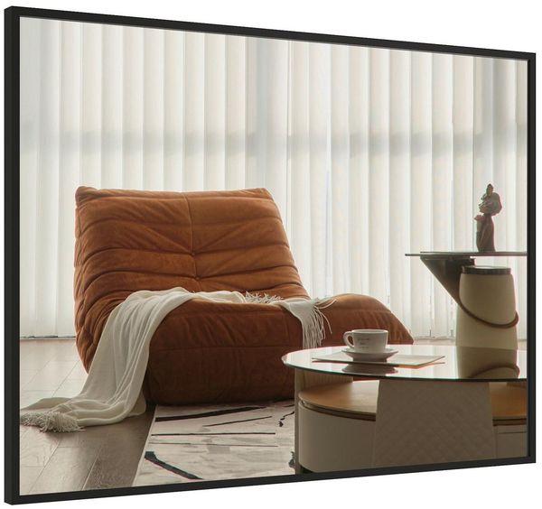 Hopibath Wandspiegel klein eckig rechteckig rund 40x60 40x40 Spiegel klein mit Alurahmen (Badspiegel Flurspiegel, Bruchfestes Glas), Explosionsgeschutz, hochauflösend, Modern