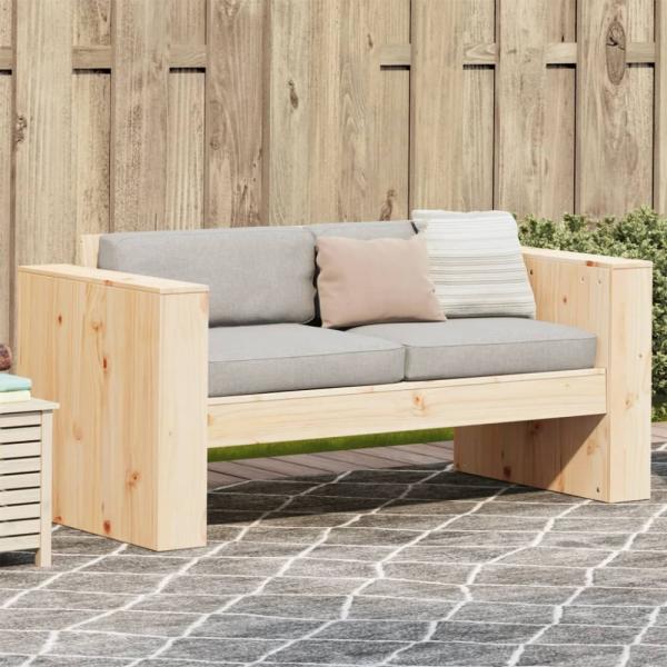 vidaXL Gartensofa 2-Sitzer 134x60x62 cm Massivholz Kiefer 832369