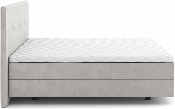 ELESS Nikko Boxspringbett Grau 180x210 cm Comfort H2-H3