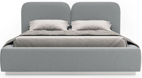 Selsey 'Comoves' Polsterbett 140x200 mit Veloursbezug, Bettkasten und Lattenrost, Grau Bild 6