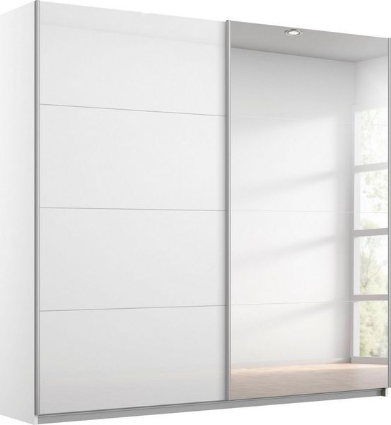 OTTO home Schwebetürenschrank Kleiderschrank Schrank Garderobe Schlafzimmerschrank THANOS (in 3 verschiedenen Ausstattungen BASIC/CLASSIC/PREMIUM) Optional mit Spiegel, Metall-Griffleisten alufarben MADE IN GERMANY