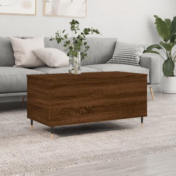 vidaXL Couchtisch Braun Eichen-Optik 90x44,5x45 cm Holzwerkstoff 830971