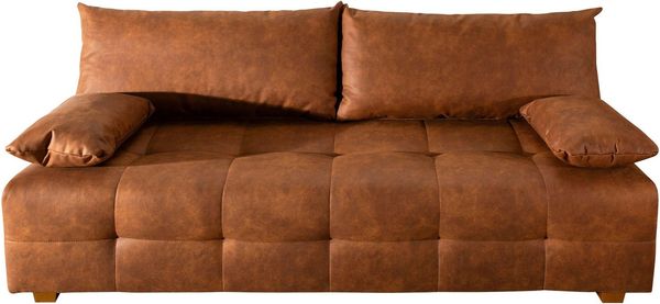 COLLECTION AB Schlafsofa Bella, B: 196 cm, Liegefl. 145x196 cm, Bettfunktion, Bettkasten & 2 Armlehnenkissen, Federkern