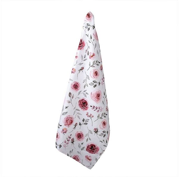Clayre & Eef Geschirrtuch Rustic Rose, (Set, 3-tlg, 3-teilig), Geschirrtücher (3 Stück), ca. 50x70cm Baumwolle