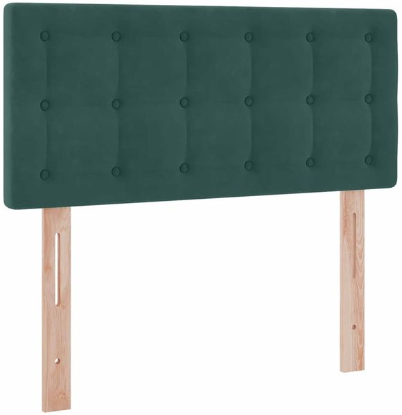vidaXL LED-Speicherbett mit Matratze Dunkelgrün 90 x 190 cm Samt 3371484 Bild 10