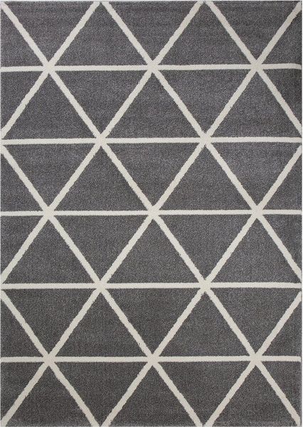 Vimoda Teppich Viva Classic, Wohnzimmer Rauten Motiv, Rechteckig, Höhe: 12 mm, Läufer Wohnzimmer, Schlafzimmer Küche