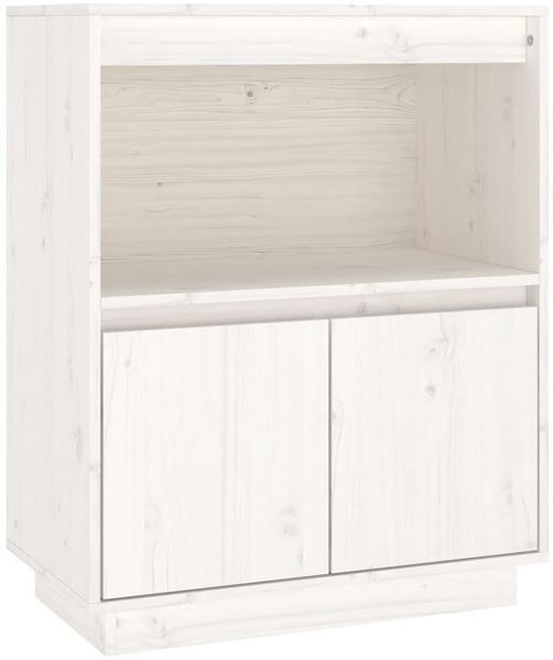 Sideboard Weiß 60 x 34 x 75 cm Massivholz Kiefer [813521] Bild 2